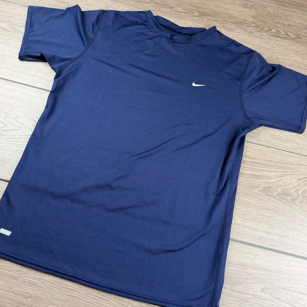 Nike Mens T-Shirt Dri-FIT Compression Athletic Training Navy Blue XXL